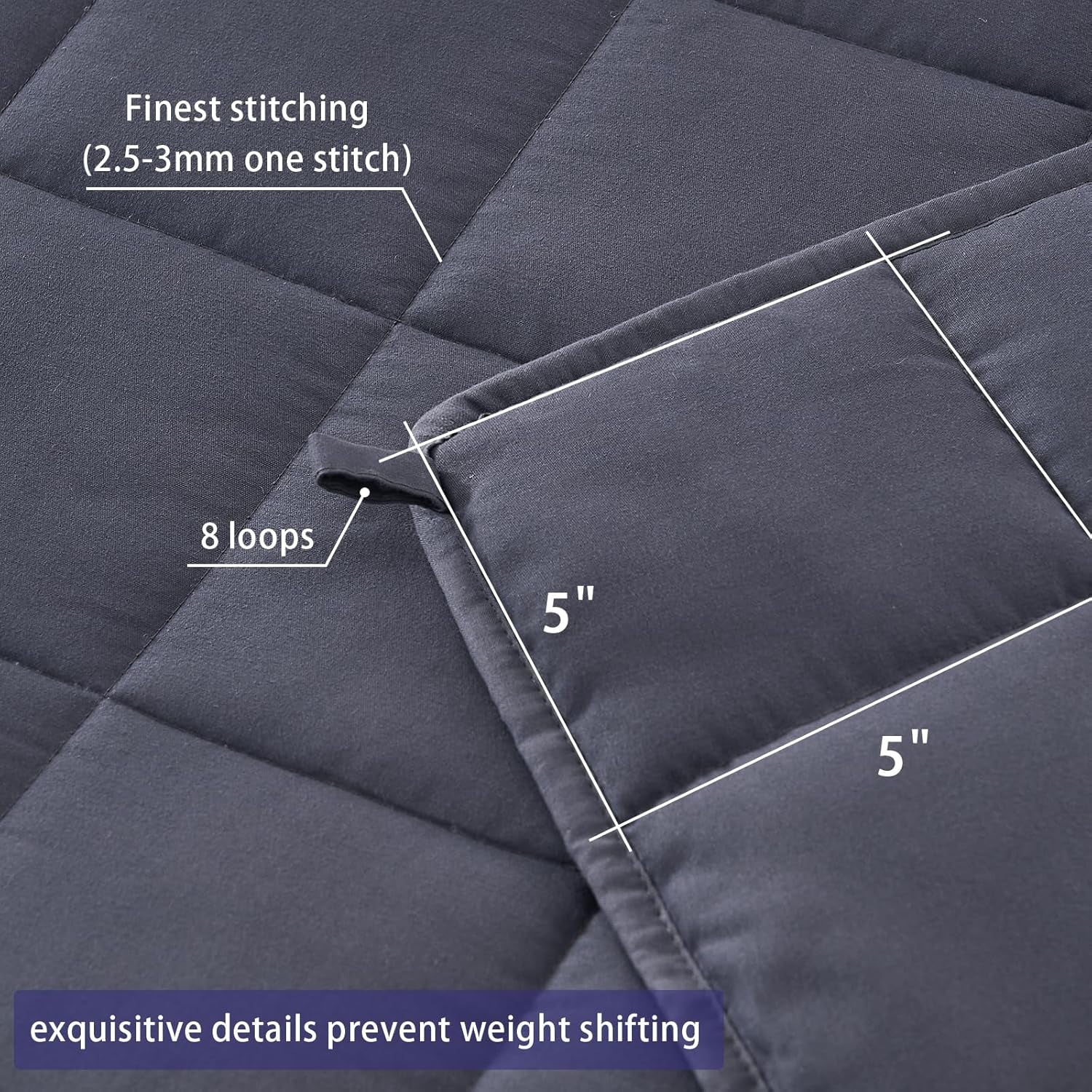 Weighted Blanket for Adults (20 Lbs, 60” X 80”, Grey) Cooling Heavy Blanket for Sleeping Perfect for 190-210 Lbs, Queen Size Breathable Blanket with Premium Glass Bead, Machine Washable